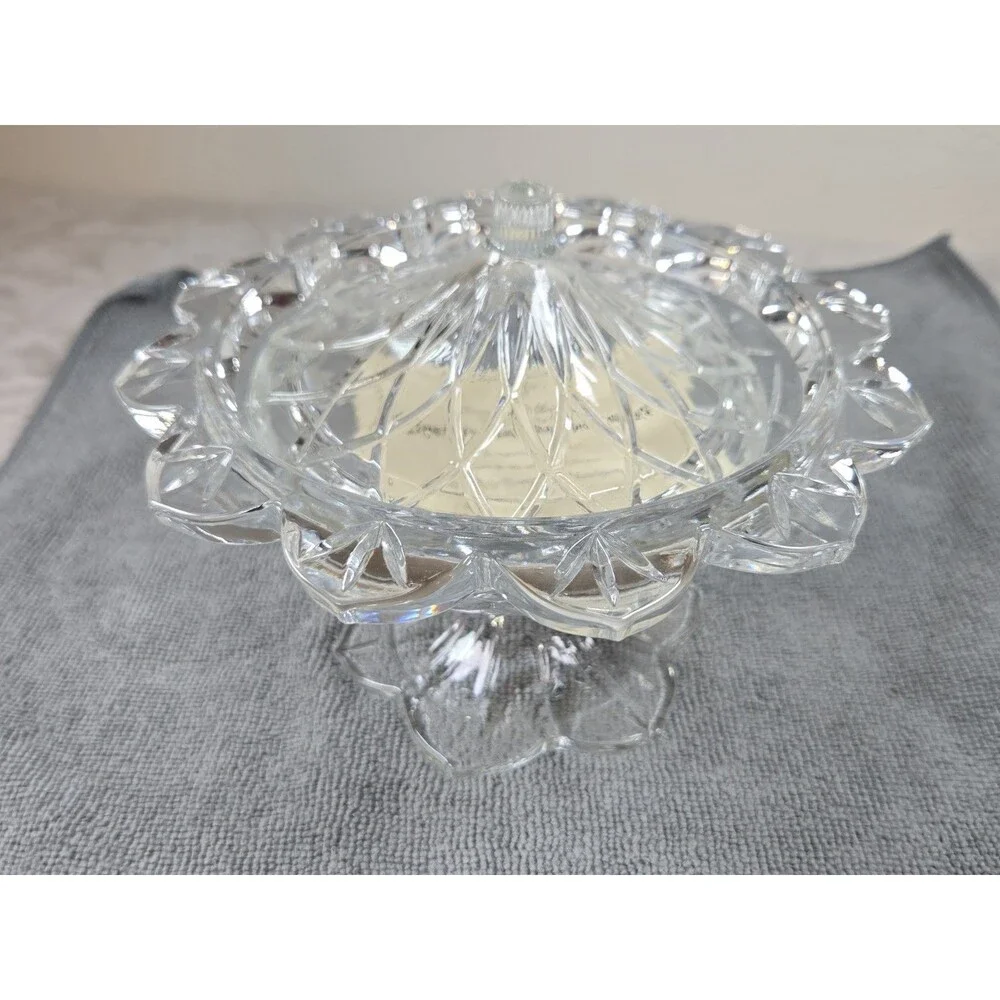 Lenox Crystal Diamond Collections Candy Dish Vintage